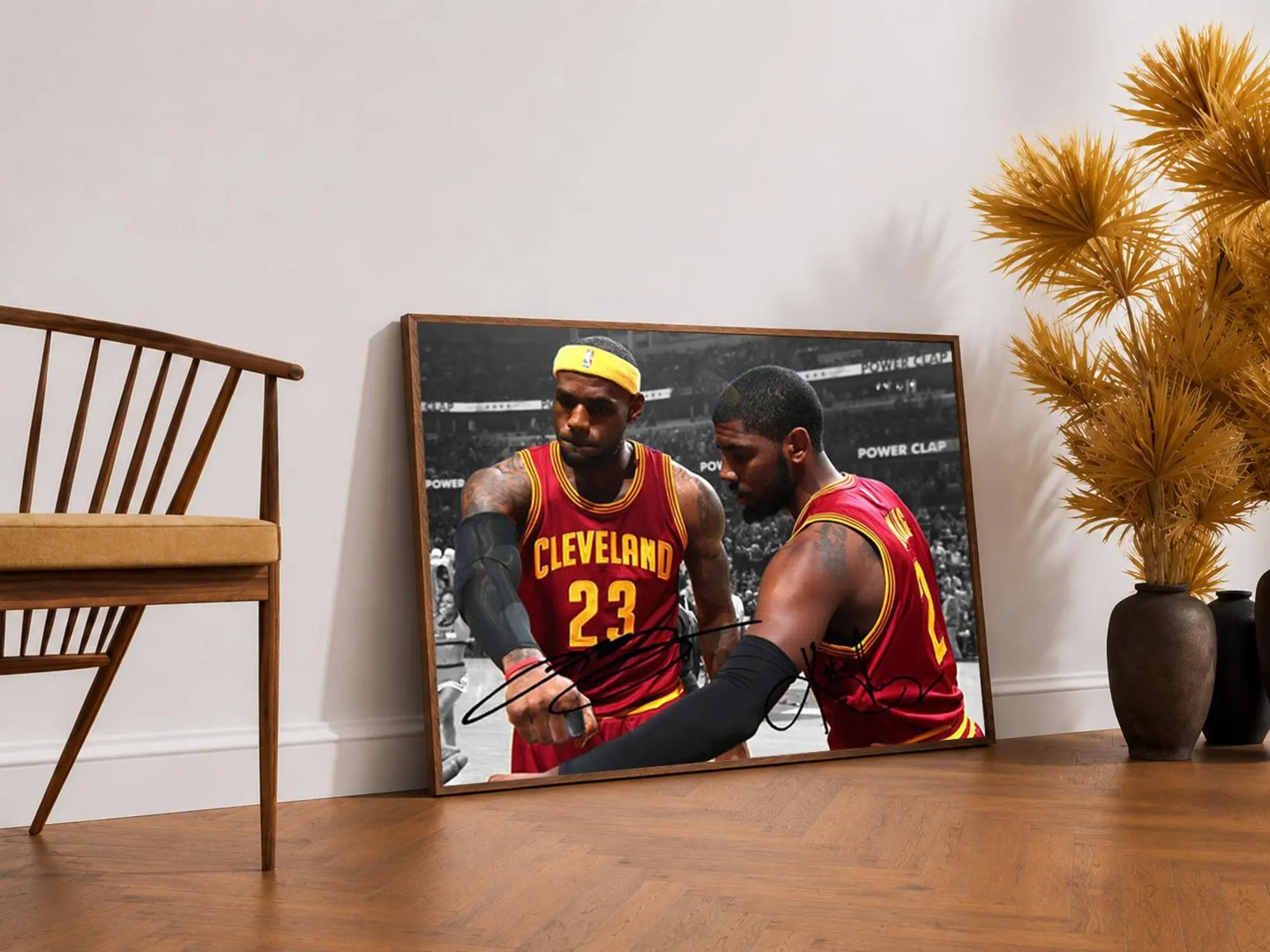 LeBron James Kyrie Irving Signed Photo Poster( Unframed - Print Only )