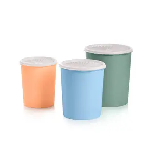 Tupperware | Classic Decorator Canister Set of 3 | (Early Roots, Ice Cube, Juicy Peach)