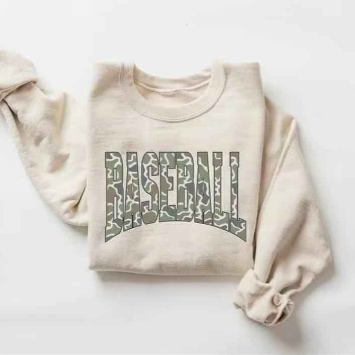 Baseball Camo Sweatshirt, Baseball Camo Sweatshirt, Baseball Mom Crewneck, Game Day Apparel