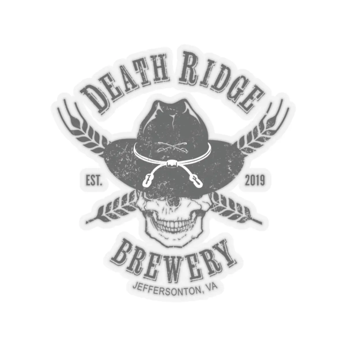 Edgy Skull Brewery Kiss-Cut Stickers | Perfect for Laptop, Water Bottle, Decor, Gifts, and Parties