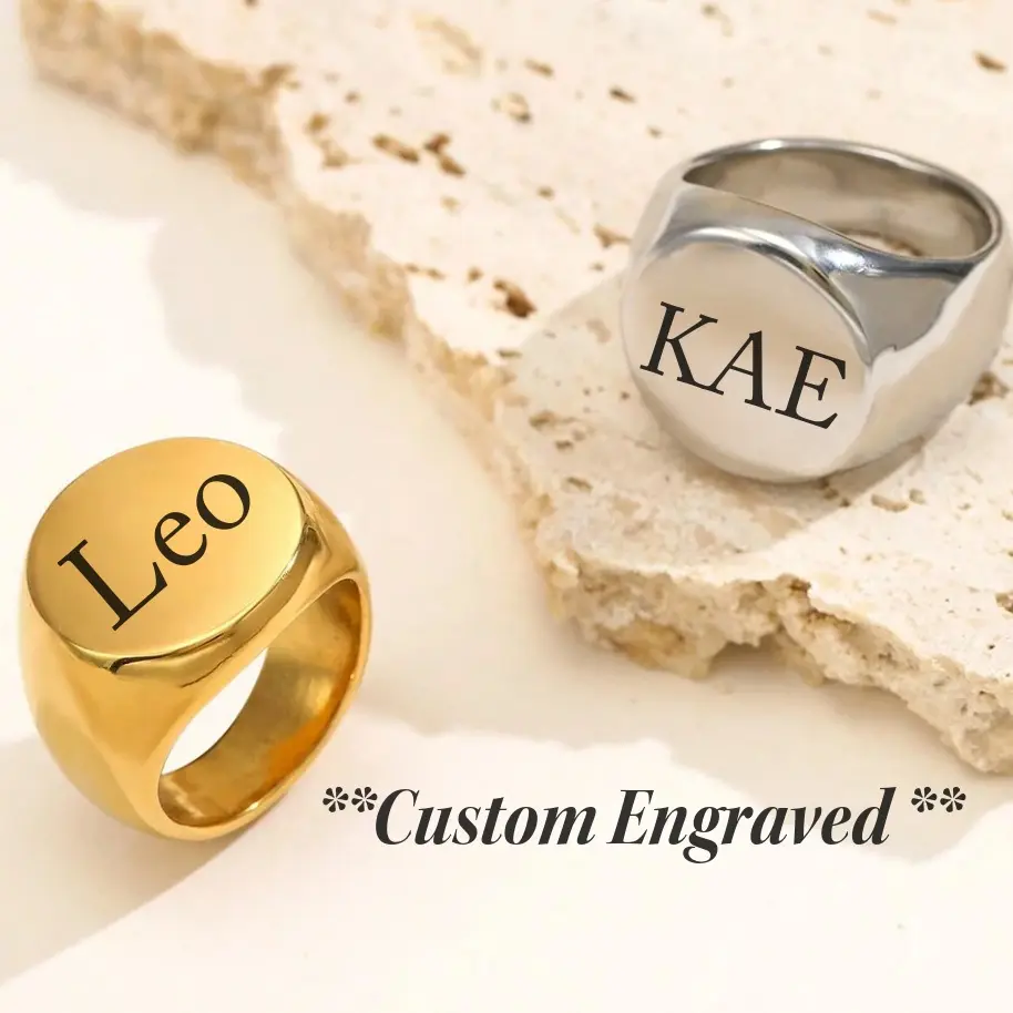 Personalized Sterling Silver Engraved Ring Personalized Sterling Silver Engraved Ring