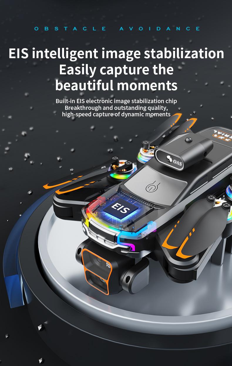 MAX Dual Camera Drone with Obstacle Avoidance, Brushless Motor, Dual Batteries, 4.3" HD Display Remote, Foldable RC Drone for Adults Beginners