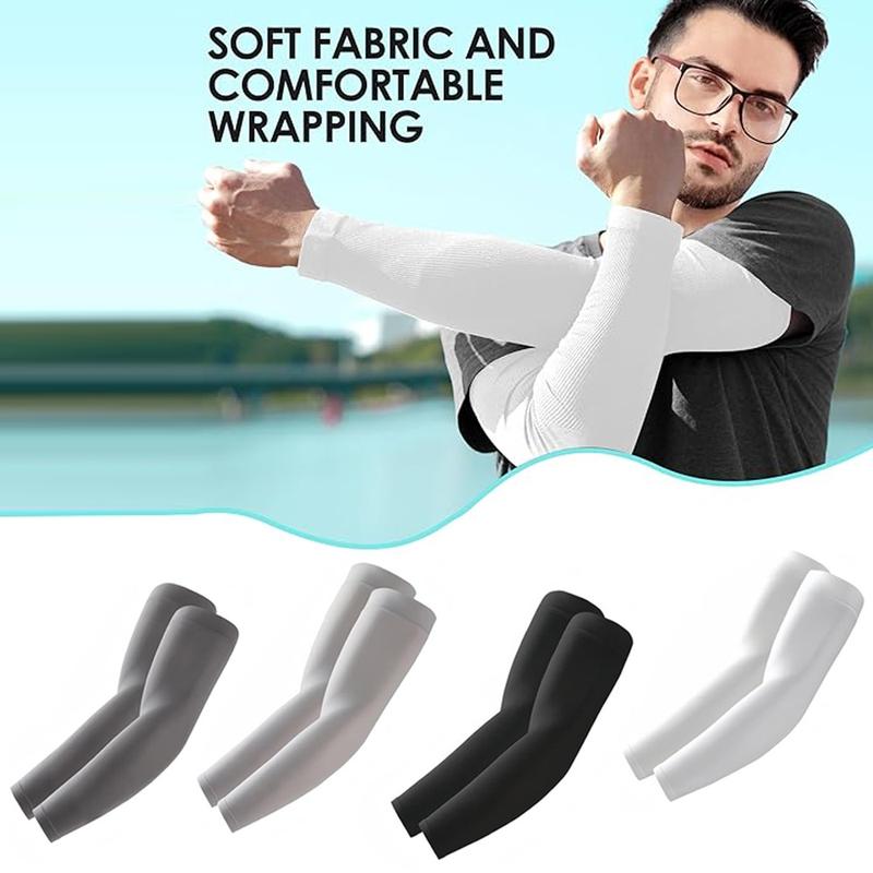 4 Pairs Arm Sleeves, Cooling UV Sun Protection Sports Compression for Men/Women,Motorcycle Protectors Elbow Support