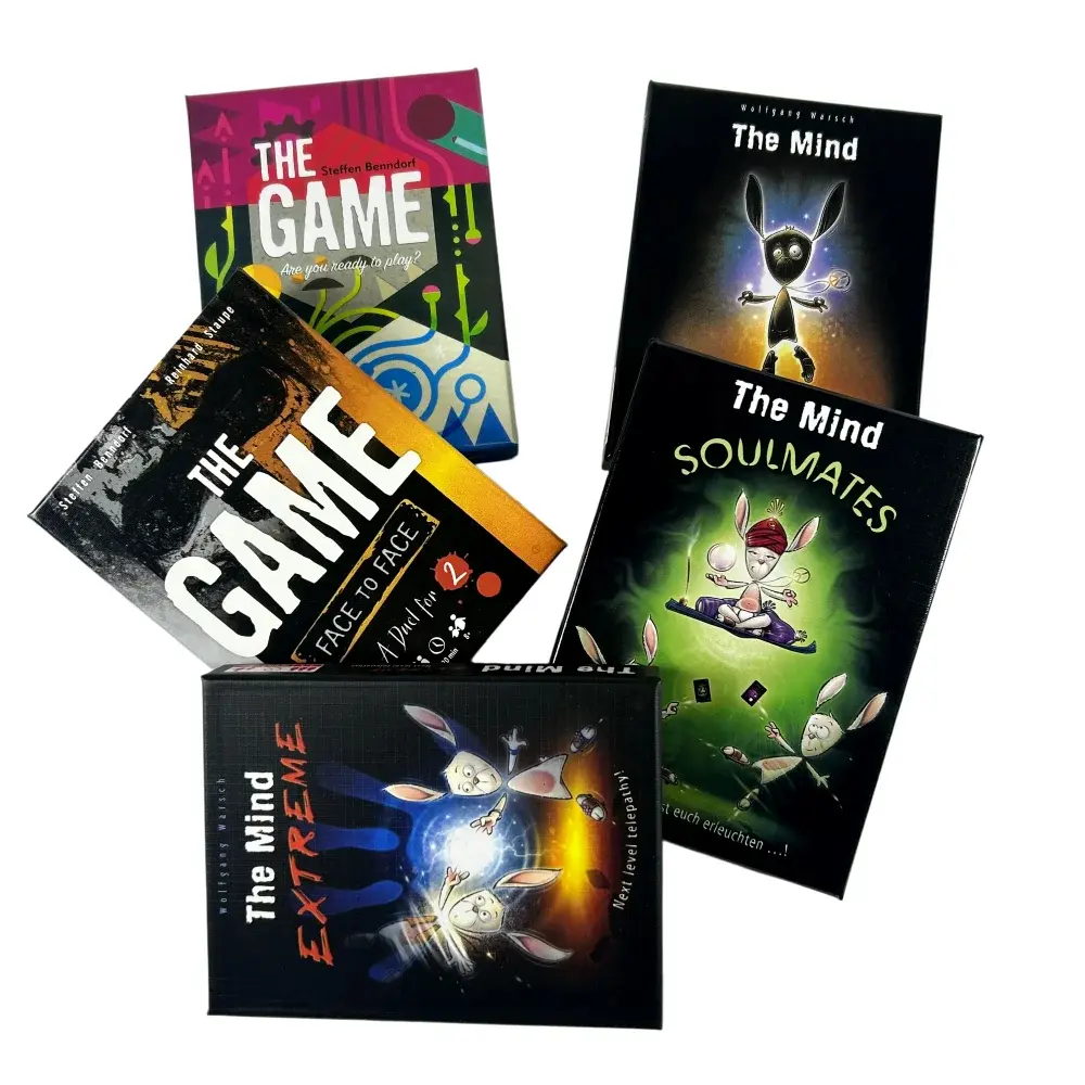 Dedicated Deck Card Games Bundle - The Mind Core, Extreme, Soulmates Editions with Face-to-Face Game Board Deck Cards