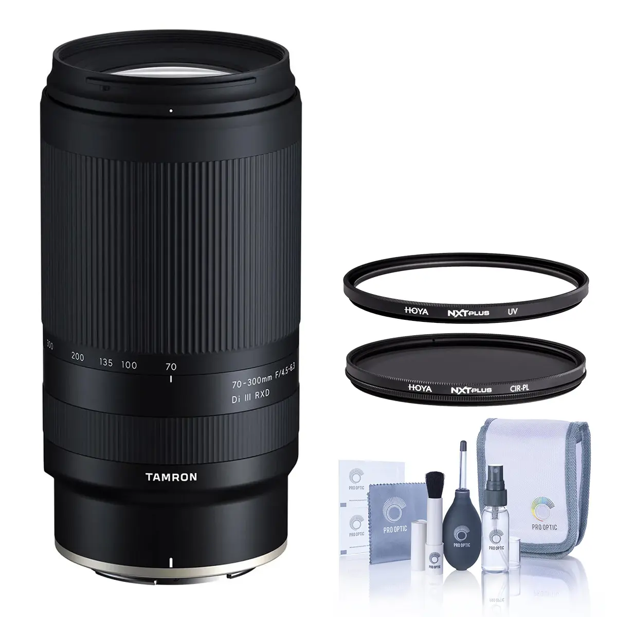 Tamron 70-300mm f/4.5-6.3 Di III RXD Telephoto Camera Lens with Metal Body for Nikon Z, Bundle with 67mm UV-CPL Filter Set and Cleaning Kit