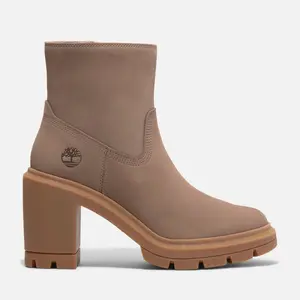 Timberland Women's Allington Heights Mid Zip Boot, Taupe Nubuck, 7.5