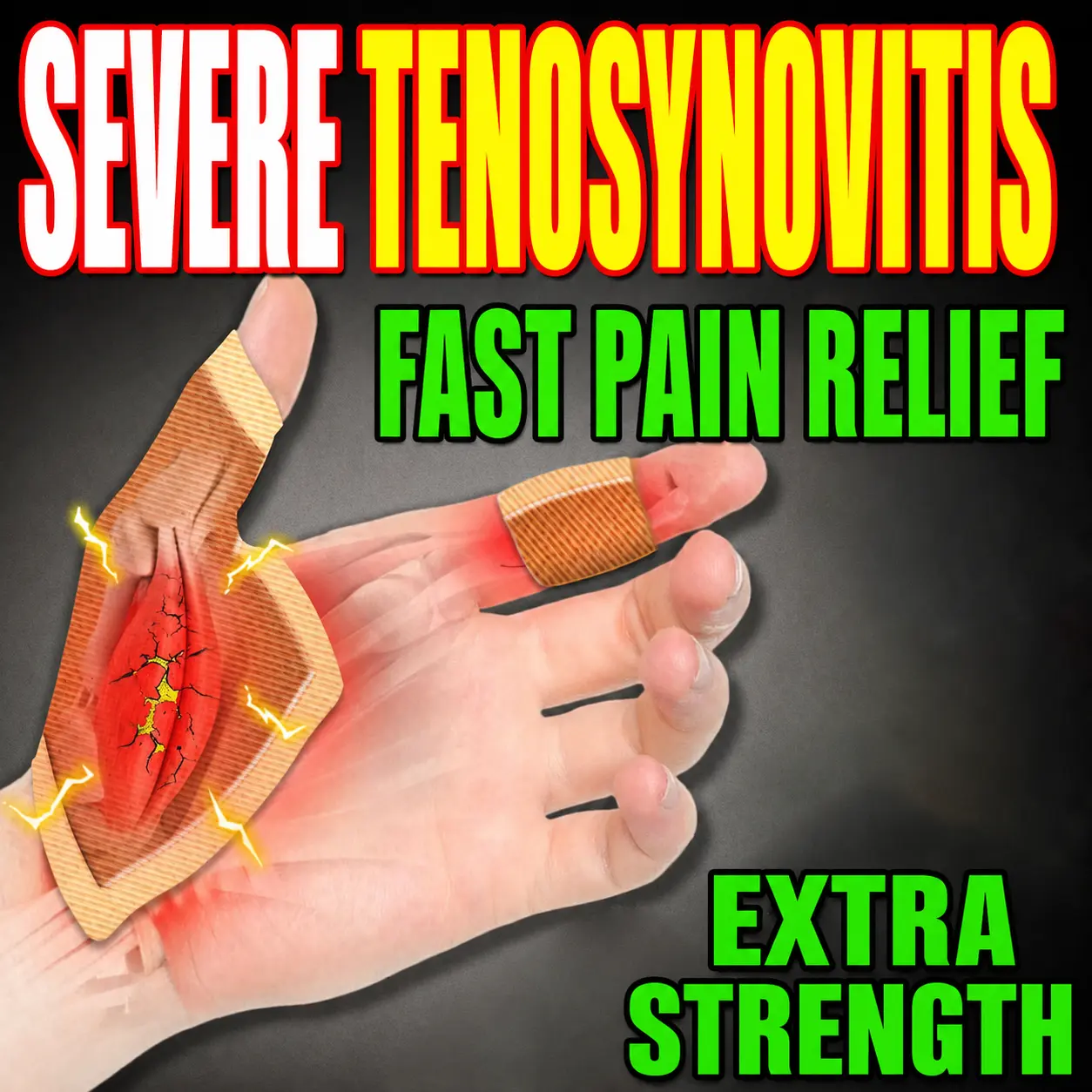 Self-Warming Herbal Wrist & Finger Pain Relief Patches for Tenosynovitis, Ganglion Cyst, Trigger Finger, Thumb Pain, Stiff Knuckles, Swelling & Soreness – Flexible, Breathable, Cut-to-Fit Adhesive Patches for Hands and Joint Comfort, 5 Count