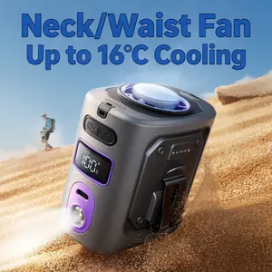 MUXNW Portable Waist Clip Fan: Mini 100-speed 14,000 RPM cooling fan wear on belt, under clothing, pants waistband for workers Clip Fan Rechargeable