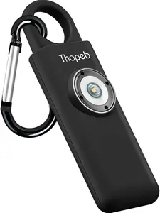 Thopeb–The Original Personal Safety Alarm for Women Self Defense – Elders & Kids Self Defense Keychain Siren – 135dB Loud Siren Bird Sound – Cute Key Chains Protection (Charcoal)