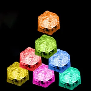 12Pcs Bath Tub Light Up Ice Cubes | Multicolor LED Ice Cubes Bath Glow Cubes | Water Activated Light Up Bath Cubes for Kids ，Water-activated glowing bath toy ，for Club Bar Party Wedding Decor