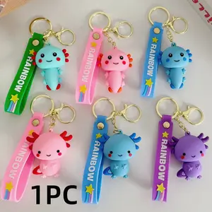 Cute Cartoon Dragon Keychain Pendant, Adorable Bag Charm, Keychain for Bags, Couple Axolotl Figure, Perfect Gift for Lovers, Unique Accessory