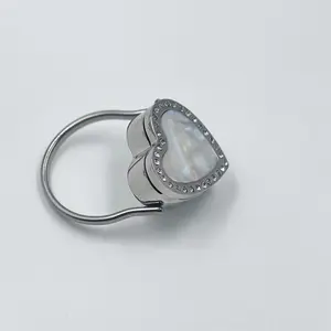 Niche Design Multifunctional Heart-Shaped Stainless Steel Inlaid Diamond Ring with Storage for Aromatherapy and Emergency Pills