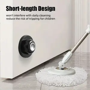 Small & Large Silicone Door Stopper, Wall Floor Mount Stainless Steel Gate Holder, No Tape Needed, Keep Door Open