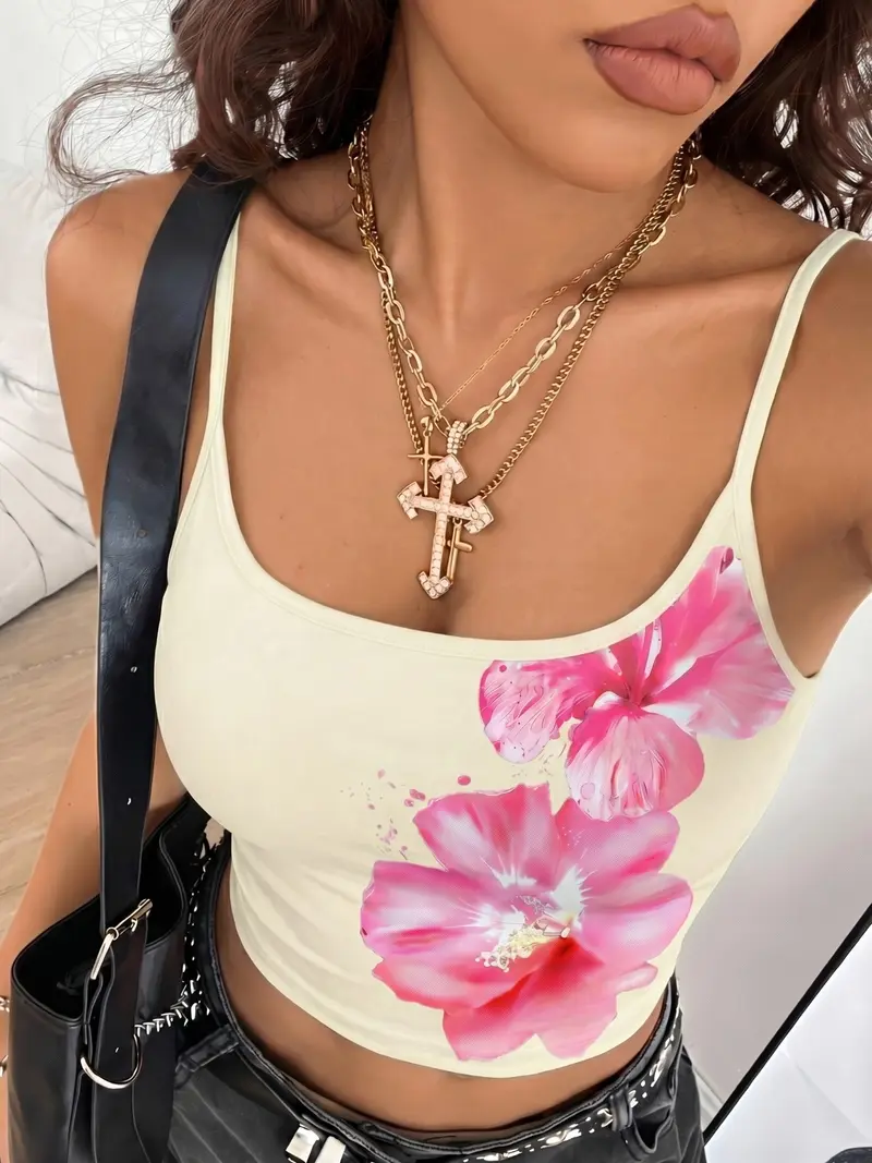 hibiscus tank top - TikTok Shop