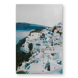 Begin Home Decor C1MP2436E6EK2C 24 x 36 in. Travel In Greece Wall Art - Building Kitchen Metal Print