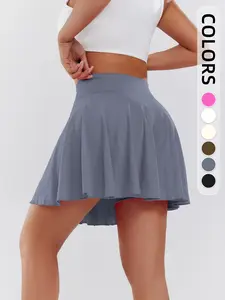 Women's Outdoor Sports Seamless Tennis Skirt, High Waisted Skorts, Breathable Comfort, Anti-Exposure Design, Ideal for Daily Commute, Leisure, Fitness, Athletic Skort