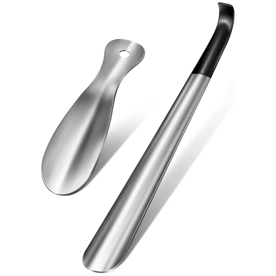 LMMAKE 1SET Stainless Steel Long Shoe Horn, Ideal for Seniors, Sturdy Non-Slip Design, Easy Shoe Wearing Tool for Whole Family tiktokshopbacktoschool, Shoe Horns, 7.5In Travel Horn Slips In Bags,back to school,back to school haul