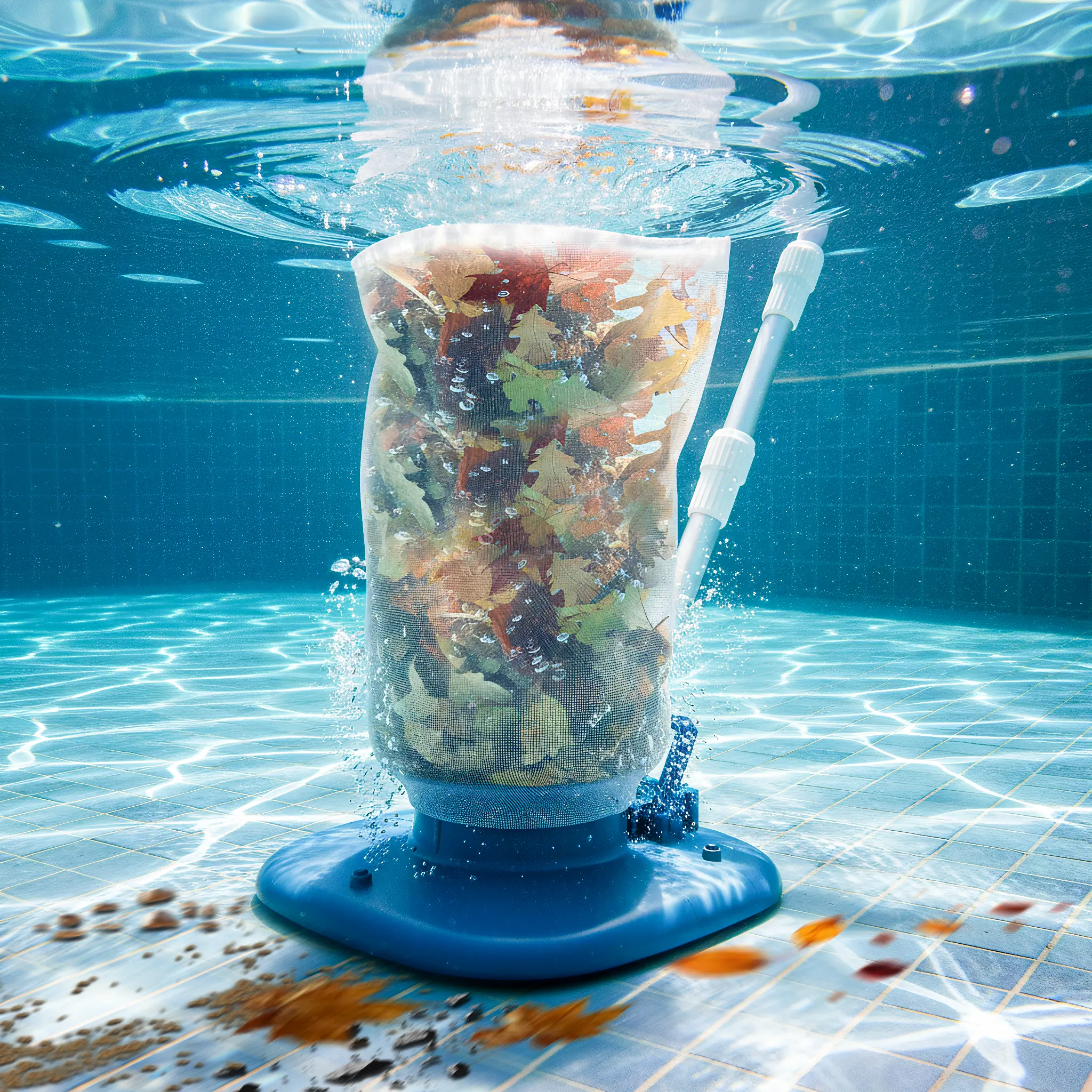 【Yousky】Rechargeable Pool Leaf Vacuum with Telescopic Pole, 83GPM Powerful Suction– Cordless Pool Skimmer for Inground & Above Ground Pools with 6.6Gal Leaf Catcher Bag for Heavy Debris Areas