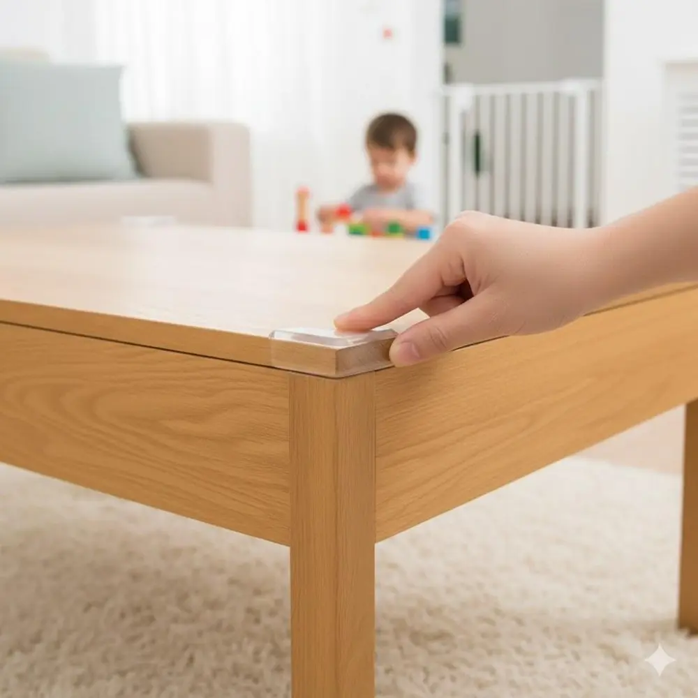 Transparent Soft Furniture Corner Protectors: Anti-Collision, Anti-Slip, and Scratch-Proof Safety Pads for Sofas, Tables, Cabinets, Universal Edge Guards for Home Baby Proofing and Impact Protection.