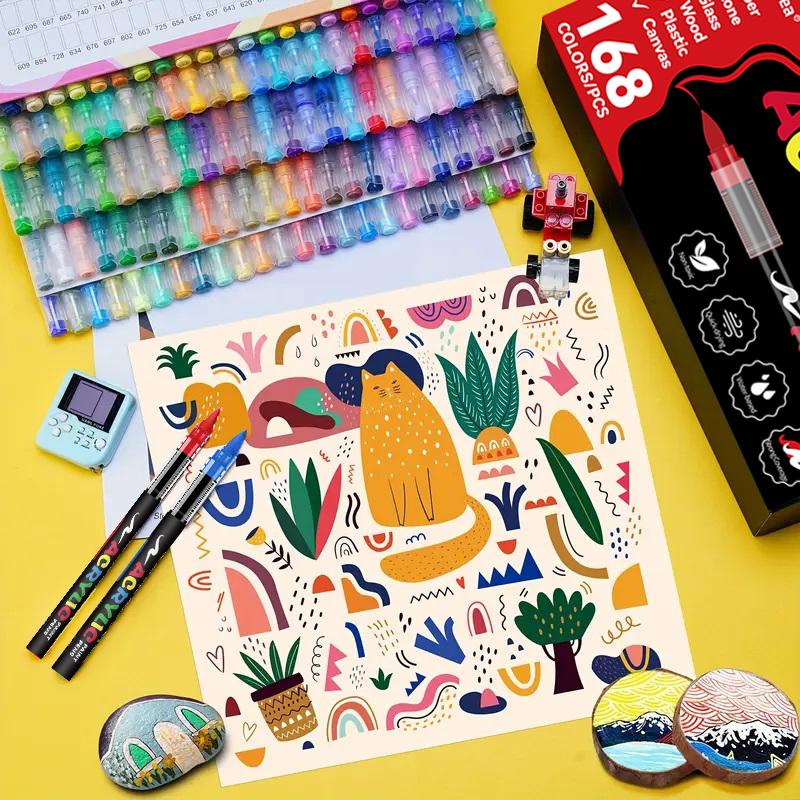 168/120 Acrylic Markers，Coloring Markers，DIY Enthusiast，Best Art Markers，Colorful Markers，Marker Pen Set