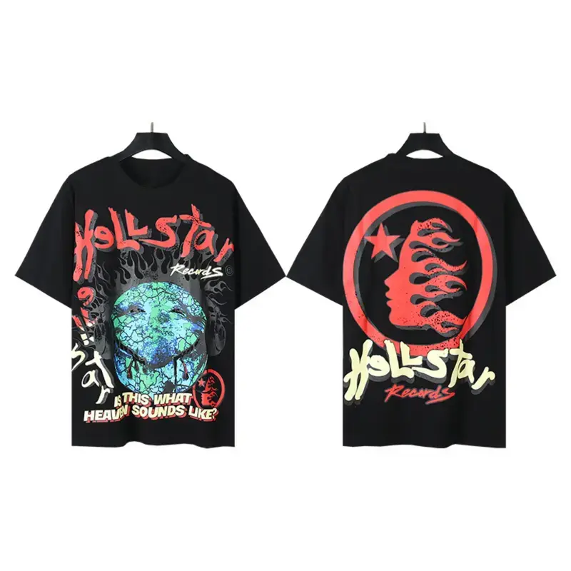 Hellstar Records Comfort Colors 1717 T-Shirt, Cracked Earth Double Sided Graphic Tee, Vintage Distressed Gothic Streetwear Shirt, Unisex Y2K Fashion Gift