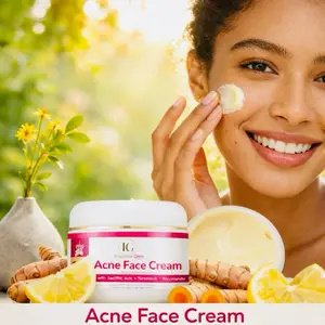 Brightening Turmeric Acne Face Cream-Dark spots Corrector-Glowing Skin 3 shades Moisturizer Even Skin Tone- Hyaluronic Skin Repair Radiant  Moisturizing Hydrating- LaabelleGlow