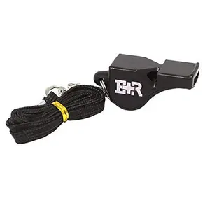 Safety Whistle with Lanyard – Black