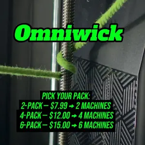 OmniWick Lead Screw Cleaning wick for 3d printers, cnc lasers, routers, and engravers compatible with Bambu, Qidi, Voron, FlashForge, Snapmaker, Creality and more.