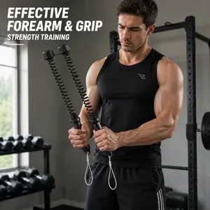 Spring Forearm Grip Strength Trainer, Adjustable Wrist Exerciser for Home Gym Fitness Forearm Muscle Grip Training Workout
