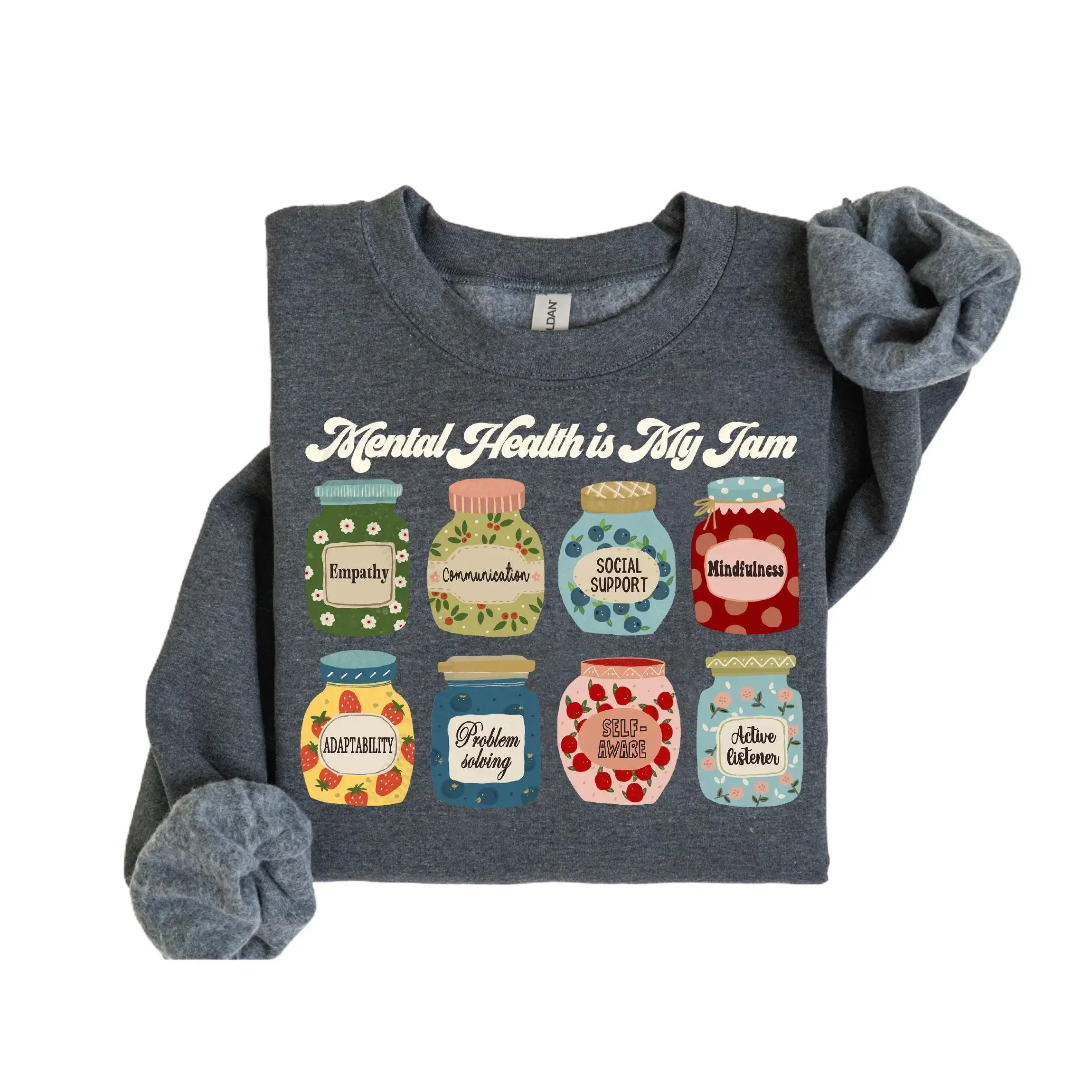Mental Health T-Shirt Or Sweatshirt- short sleeve with Drawstring, Fits Comfortable and Reliable, Ideal for School Psych, Counselor, and Social Worker