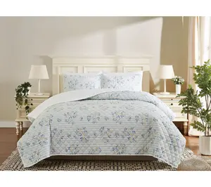 Cottage Classics Emma Floral Full/Queen Quilt Set