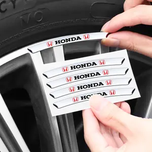 Car Wheel Eyebrow Stickers, Car Wheel Decals, Automotive Exterior Accessories, Compatible with Honda Models, Car Styling Parts