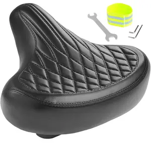Wide Bike Seat for Men and Women Comfort - Oversized Bicycle Seat Cushion