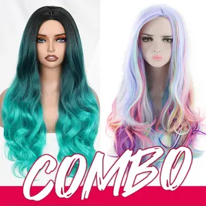 [Combo Sale Buy 1 Get 2 Wigs] Colored Synthetic Wig For Women Cosplay Daily Life Party - 400 ≤150