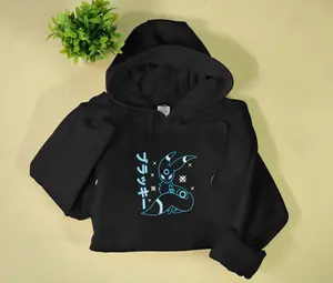 Umbreon Embroidered Unisex Hoodie Fan Poke Gift for Christmas Halloween Birthday HD0017