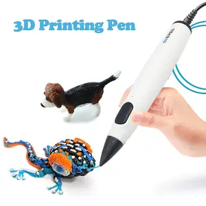 3D Pen with Display - Includes 3D Pen, 10 Starter Colors of PCL Filament, Stencil Book + Project Guide and USB Cable