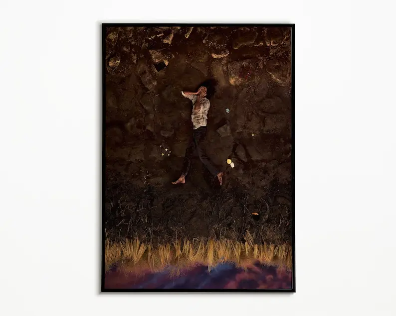 Hozier poster, Hozier print, Hozier Unreal Unearth poster, Indie music, Rock music, Music poster