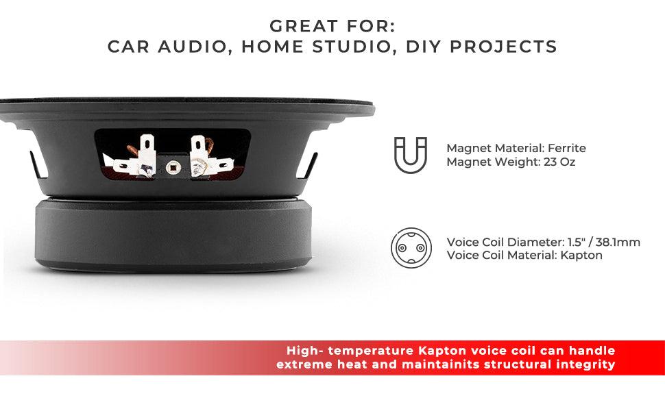 6.5" Mid-Range Loudspeaker with Bullet 480 Watts 8-Ohm