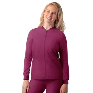 Addition Women's Bomber Zipped Jacket by Adar XXS-3XL / WINE