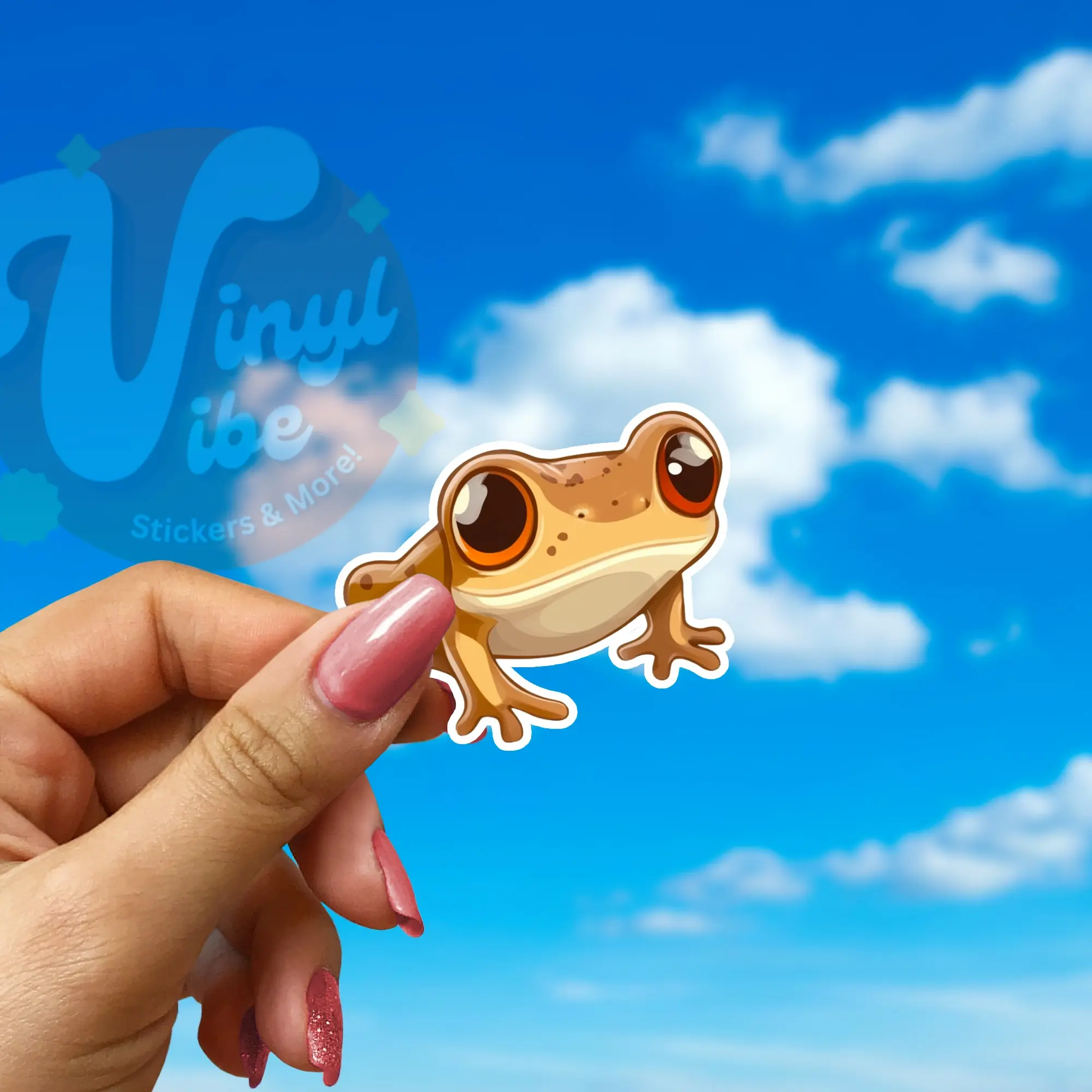 Puerto Rico Coqui Vinyl Sticker - Unique Design for Personalizing Various Items, 3" or 2" Long, Durable, Water-Resistant, Versatile Use