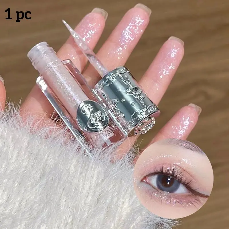Ballet Liquid Eyeshadow, Eyeshadow Makeup, Pearlescent Super Shiny Crystal Highlight Aegyo Sal Monochrome Eyeshadow Liquid, Eyeshadow Shimmer