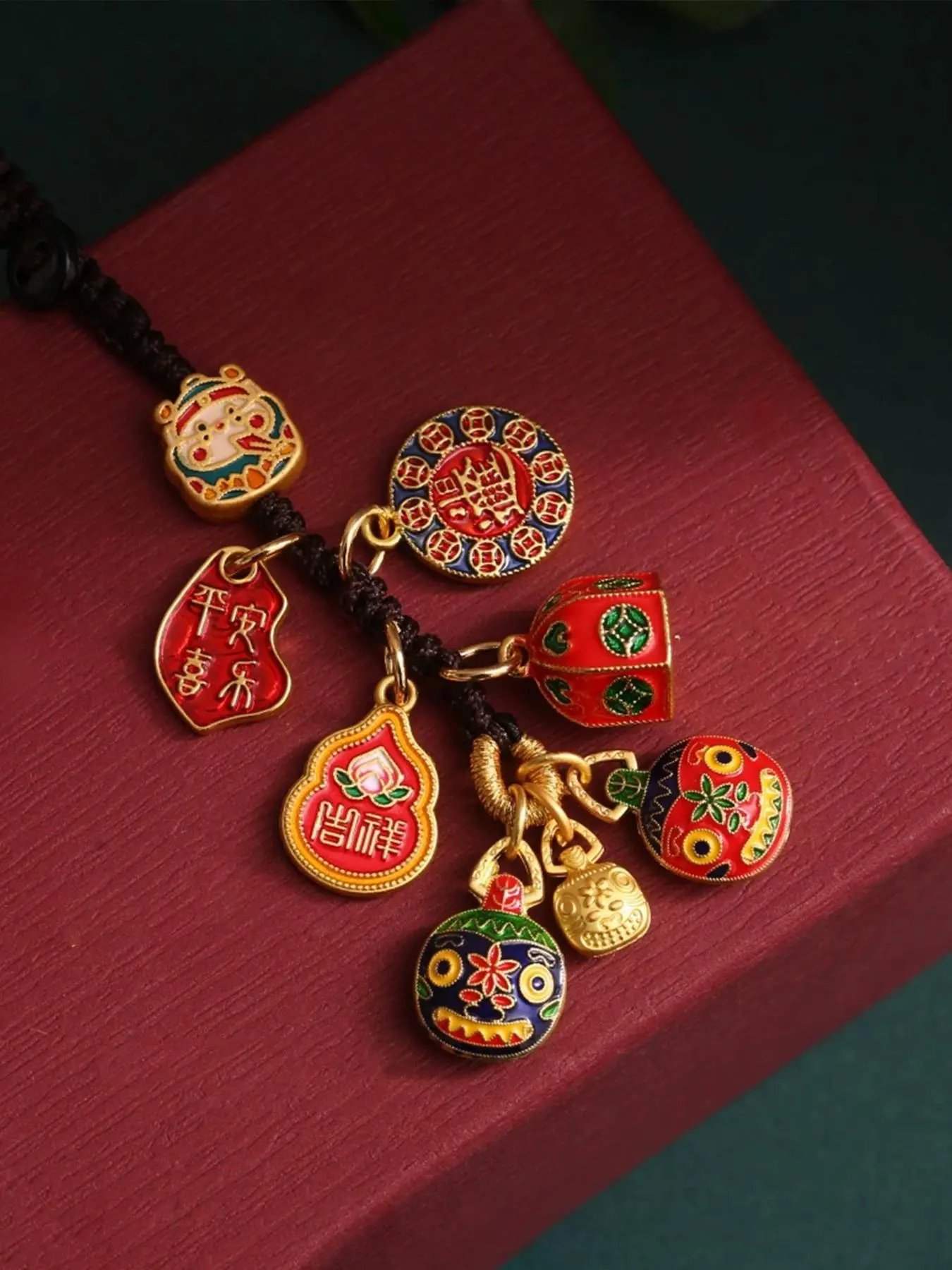 Chinese Style Lucky Charm Keychain, Keychain for Car Key, Bag Decoration, Keychain for Birthday Gift, Cute Keychain, Cute Keychains For Car Keys