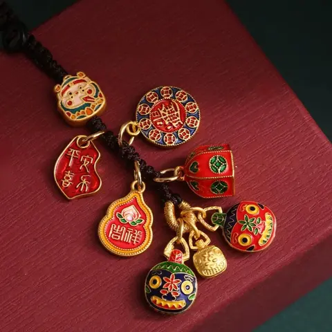 Chinese Style Lucky Charm Keychain, Keychain for Car Key, Bag Decoration, Keychain for Birthday Gift, Cute Keychain, Cute Keychains For Car Keys