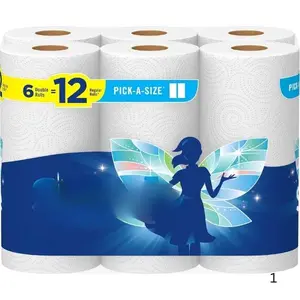 Pick-A-Size Paper Towels, 6 Double Rolls (660 Sheets Total) - Strong 2-Ply Towels for Kitchen Cleanup and Everyday Messes