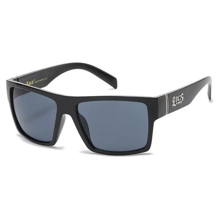 Locs Classic Men's Sunglasses with Bold Plastic Frame & Dark Tinted Lenses for UV Protection - Stylish & Rugged Appeal
