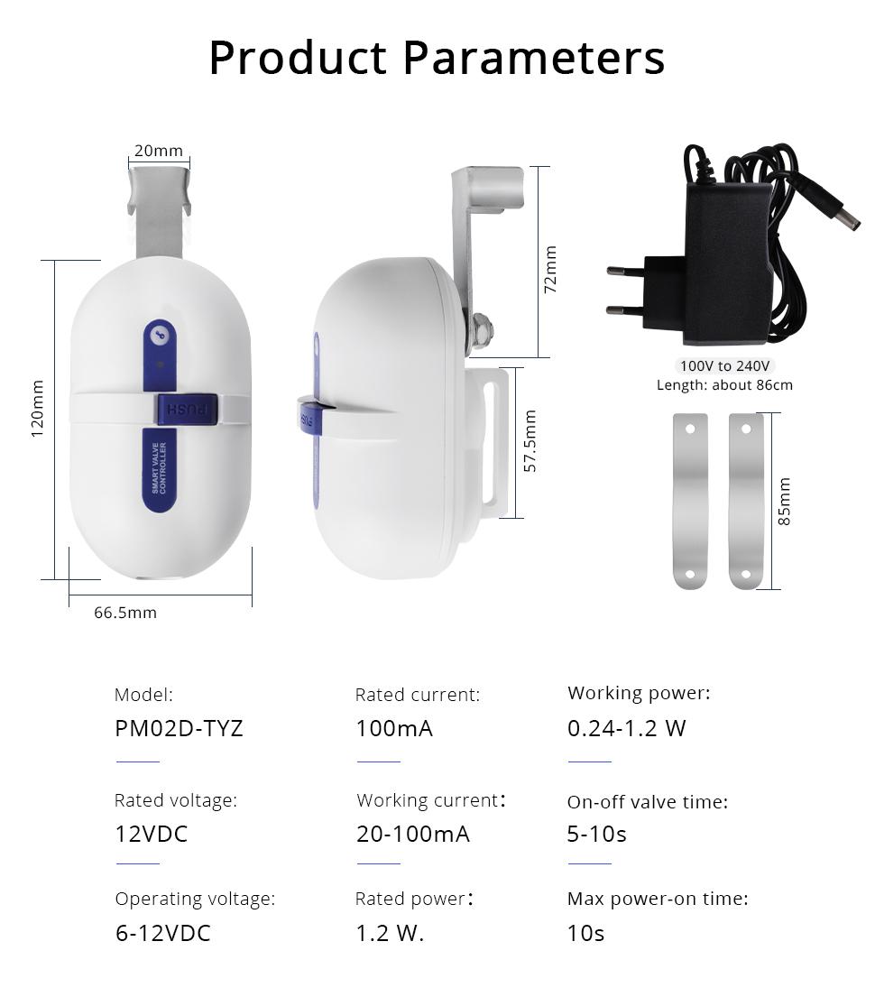 Smart Water Valve, WiFi Water Shutoff Valve Works with Alexa & Google Voice Control Smart Life App Control, Remote Water ShutOff Valve, Easy Install on 1/2" to 1" in Pipe (WiFi Version)