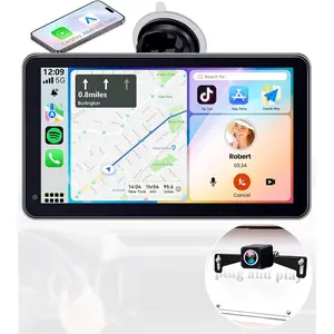 Portable Wireless CarPlay Screen - 7-inch Plug & Play No Dashboard Removal Upgrade for Older Cars - Compatible for Apple CarPlay & Android Auto with Backup Camera,cars accessories
