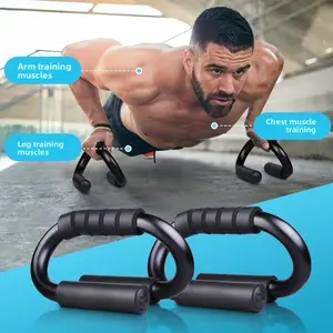 Men's Exercise Push-Up Stand Home Abdominal Wheel Arm Chest Muscle Fitness Equipment S-Type Abdominal Training Set