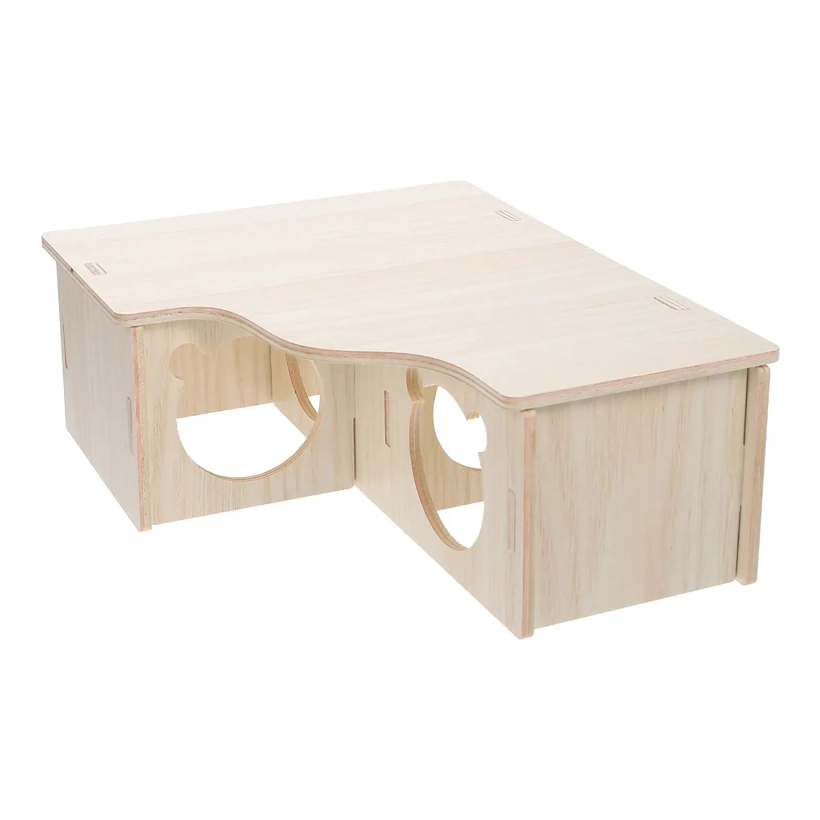 Wooden Hamster & Guinea Pig House with Decorative Nest