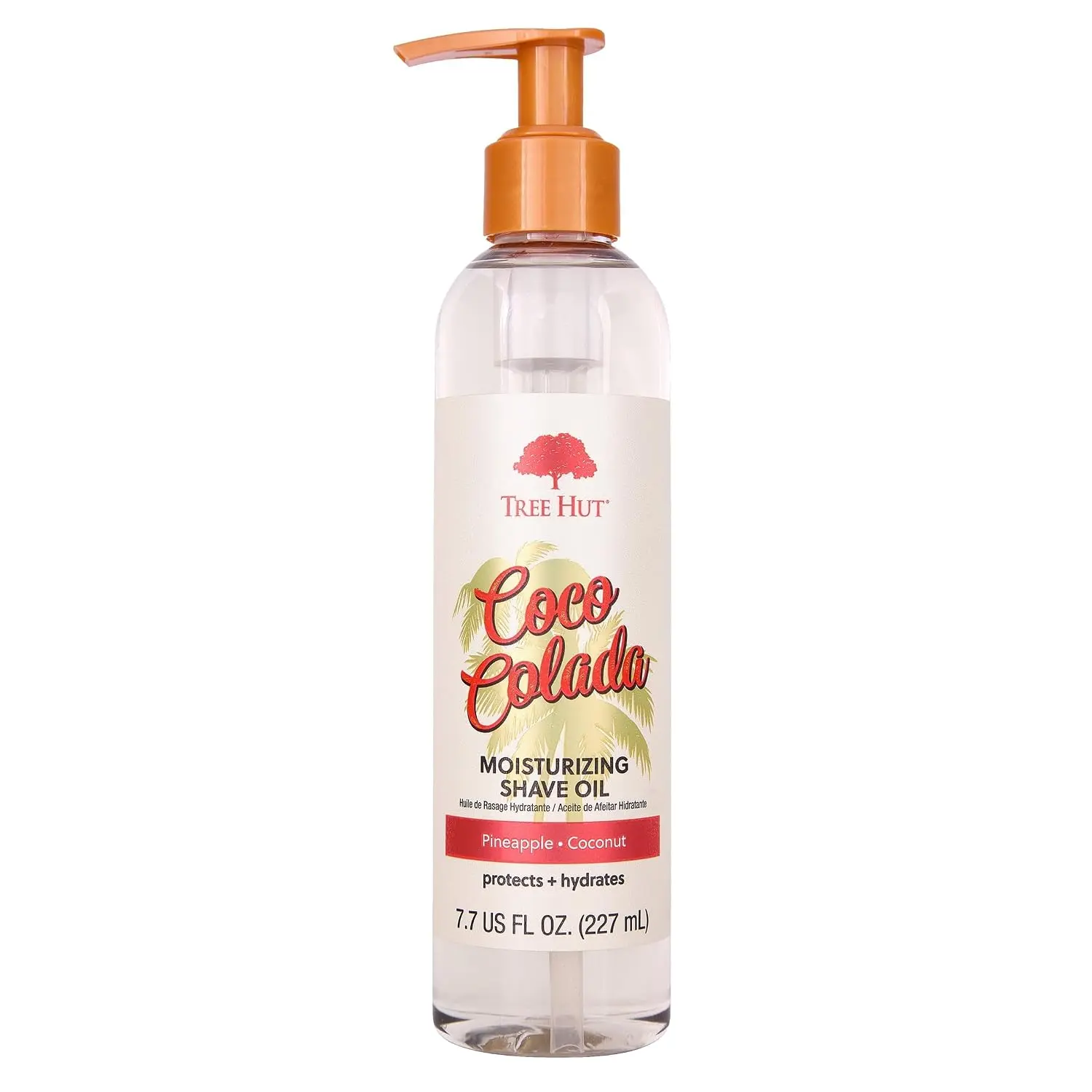 Tree Hut Moisturizing Shave Oil, Coco Colada, 7.7 Fl Oz | Hydrating Gel-to-Oil Formula for a Close, Smooth Shave